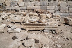 Ruïnes en archeologische plaats van Knidos, stad van oud Griekenland royalty-vrije stock fotografie Ruïnes en archeologische plaats van Knidos, stad van oud Griekenland royalty-vrije stock fotografie