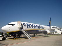 Plane Ryanair royalty free stock images Plane Ryanair royalty free stock images