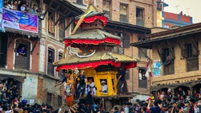 rydwany BISKET JATRA obraz stock rydwany BISKET JATRA obraz stock