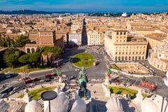 Rzym Wenecja Plazza widzieć od above piazza Venezia jak Obraz Stock Rzym Wenecja Plazza widzieć od above piazza Venezia jak Obraz Stock