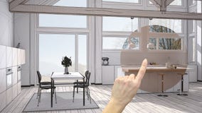 Räcka att peka inredesignprojektet, hemprojektdetaljen och att avgöra på rum som möblerar eller omdanar begrepp, vardagsrum av lu fotografering för bildbyråer Räcka att peka inredesignprojektet, hemprojektdetaljen och att avgöra på rum som möblerar eller omdanar begrepp, vardagsrum av lu fotografering för bildbyråer
