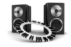 réception de la musique 3d illustration libre de droits réception de la musique 3d illustration libre de droits