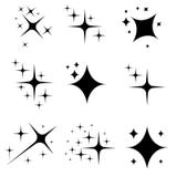 Réglé des icônes de scintillement et de scintillement d'étoile de bande dessinée dirigez l'illustration Particules éclatantes noi illustration de vecteur Réglé des icônes de scintillement et de scintillement d'étoile de bande dessinée dirigez l'illustration Particules éclatantes noi illustration de vecteur