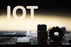 Résumé, fin de fond d'ordinateur électronique de Mainboard IOT, Internet des choses image libre de droits Résumé, fin de fond d'ordinateur électronique de Mainboard IOT, Internet des choses image libre de droits