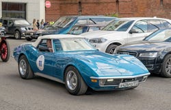 Rétro rassemblement Pastenague de Chevrolet Corvette C3 photographie stock libre de droits Rétro rassemblement Pastenague de Chevrolet Corvette C3 photographie stock libre de droits