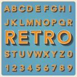 Rétro type police, typographie de vintage. illustration stock Rétro type police, typographie de vintage. illustration stock