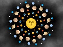 Równoległa Wszechrzecza mandala projekta ilustracja ilustracja wektor Równoległa Wszechrzecza mandala projekta ilustracja ilustracja wektor