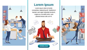 Równowaga w Multitask Biurowej pracy sieci Wektorowym sztandarze ilustracji Równowaga w Multitask Biurowej pracy sieci Wektorowym sztandarze ilustracji