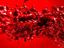 Röd bakgrund för abstrakt begrepp för målarfärgflytandefärgstänk Fotografering för Bildbyråer Röd bakgrund för abstrakt begrepp för målarfärgflytandefärgstänk Fotografering för Bildbyråer