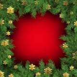 Röd bakgrund med julgranfilialer Den festliga Xmas-mallen av den gröna filialen av sörjer 10 eps vektor illustrationer Röd bakgrund med julgranfilialer Den festliga Xmas-mallen av den gröna filialen av sörjer 10 eps vektor illustrationer