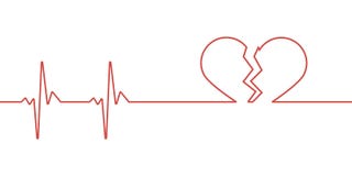 Röd hjärtslaglinje symbol vektor illustrationer Röd hjärtslaglinje symbol vektor illustrationer