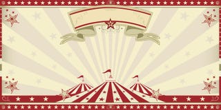 Röd inbjudan för cirkus vektor illustrationer Röd inbjudan för cirkus vektor illustrationer