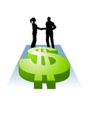 Rütteln der Handdollar-Zeichen vektor abbildung Rütteln der Handdollar-Zeichen vektor abbildung