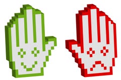 ręka pixelated uśmiech dwa ilustracji ręka pixelated uśmiech dwa ilustracji
