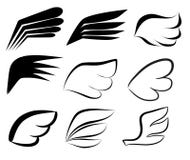 Ręka rysująca uskrzydla loga set Wektorowego doodle oskrzydlone ikony Set lo ilustracja wektor Ręka rysująca uskrzydla loga set Wektorowego doodle oskrzydlone ikony Set lo ilustracja wektor