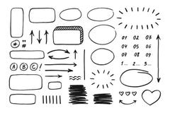 Ręka rysujący doodle elementy dla planistów, sztandarów, infographics, etc, ilustracja wektor Ręka rysujący doodle elementy dla planistów, sztandarów, infographics, etc, ilustracja wektor