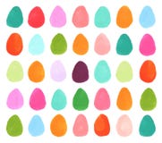 Ręka rysujący multicolor Wielkanocnych jajek deseniowy tło ilustracja wektor Ręka rysujący multicolor Wielkanocnych jajek deseniowy tło ilustracja wektor