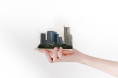 Ręka używa pastylkę, smartphone dla inwestyci lub, patrzejący nieruchomości lub przyszłości 3 d pojęcia pojedynczy utylizacji inw Obrazy Royalty Free Ręka używa pastylkę, smartphone dla inwestyci lub, patrzejący nieruchomości lub przyszłości 3 d pojęcia pojedynczy utylizacji inw Obrazy Royalty Free