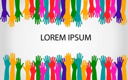 Ręki różni kolory Różnorodność Kulturalna ilustracja wektor Ręki różni kolory Różnorodność Kulturalna ilustracja wektor