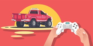 Ręki Trzyma gra wideo konsolę ilustracja wektor Ręki Trzyma gra wideo konsolę ilustracja wektor