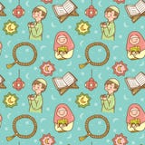 S?ml?s modell f?r gulligt Ramadanklotter stock illustrationer S?ml?s modell f?r gulligt Ramadanklotter stock illustrationer
