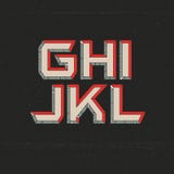 80s Retro Futuristic Font from G to L. On grainy background vector illustration 80s Retro Futuristic Font from G to L. On grainy background vector illustration