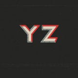 80s Retro Futuristic Font from Y to Z. On grainy background royalty free illustration 80s Retro Futuristic Font from Y to Z. On grainy background royalty free illustration
