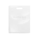 Sac blanc en plastique réaliste Sur le fond transparant Vecteur illustration libre de droits Sac blanc en plastique réaliste Sur le fond transparant Vecteur illustration libre de droits