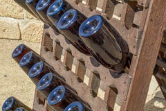 Wine bottle `Sachsenkeule stock photography Wine bottle `Sachsenkeule stock photography