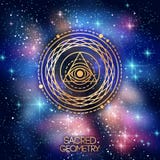Sacred Geometry Emblem with Eye vector illustration Sacred Geometry Emblem with Eye vector illustration