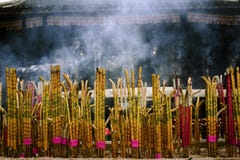 Sacred incense in a buddhist temple royalty free stock photos Sacred incense in a buddhist temple royalty free stock photos
