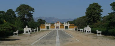 Sacred Path And Glazed Gate At The Qing West Tombs Royalty Free Stock Image