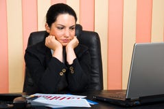 Sad Business Woman In Office Sad Business Woman In Office