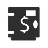 Safe money icon vector sign and symbol isolated on white background, Safe money logo concept stock illustration Safe money icon vector sign and symbol isolated on white background, Safe money logo concept stock illustration