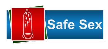 Safe Sex Symbol Banner Stock Photography