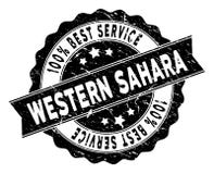 Sahara Best Service Stamp occidental con estilo sucio ilustración del vector Sahara Best Service Stamp occidental con estilo sucio ilustración del vector