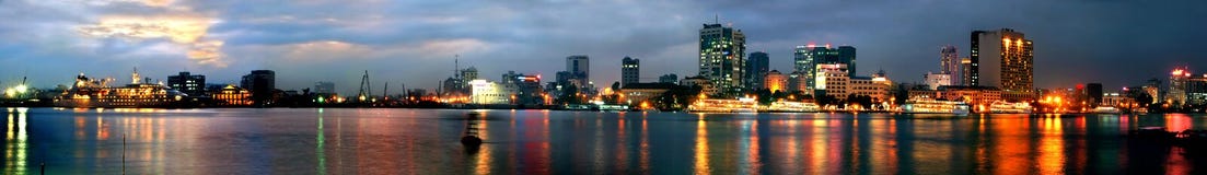 Saigon night (panorama) stock images Saigon night (panorama) stock images
