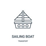 sailing boat icon vector from transport collection. Thin line sailing boat outline icon vector illustration royalty free illustration sailing boat icon vector from transport collection. Thin line sailing boat outline icon vector illustration royalty free illustration