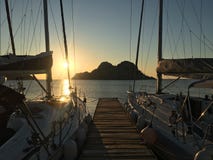 Sailing Boats at Sunrise