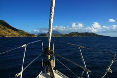 Sailing Caribbean Stock Photography