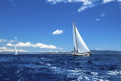 Sailing regatta. Luxury yachts. royalty free stock images Sailing regatta. Luxury yachts. royalty free stock images