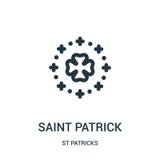 saint patrick icon vector from st patricks collection. Thin line saint patrick outline icon vector illustration. Linear symbol for royalty free illustration saint patrick icon vector from st patricks collection. Thin line saint patrick outline icon vector illustration. Linear symbol for royalty free illustration