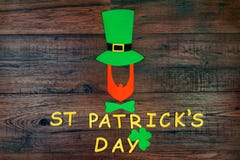 Saint Patrick`s Day on wooden background Stock Photos Saint Patrick`s Day on wooden background Stock Photos