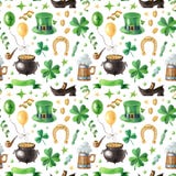 Saint Patrick`s day seamless pattern