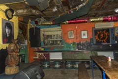 Saint Petersburg Russia 01 January 2019. Club-Museum Kamchatka - place of work of Victor Tsoi, 1962-1990 , Soviet rock musician royalty free stock images Saint Petersburg Russia 01 January 2019. Club-Museum Kamchatka - place of work of Victor Tsoi, 1962-1990 , Soviet rock musician royalty free stock images