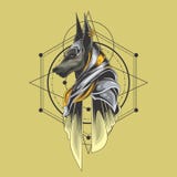 Sakral geometri för heliga anubis royaltyfri illustrationer Sakral geometri för heliga anubis royaltyfri illustrationer