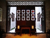 Sala de estar en estilo chino imágenes de archivo libres de regalías Sala de estar en estilo chino imágenes de archivo libres de regalías