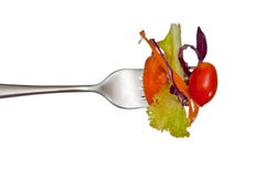 Salad And Fork Royalty Free Stock Image