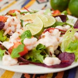 Salad with king prawns Stock Photo Salad with king prawns Stock Photo