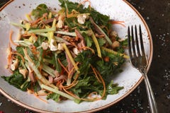 Salad with meat and nuts. royalty free stock photography Salad with meat and nuts. royalty free stock photography
